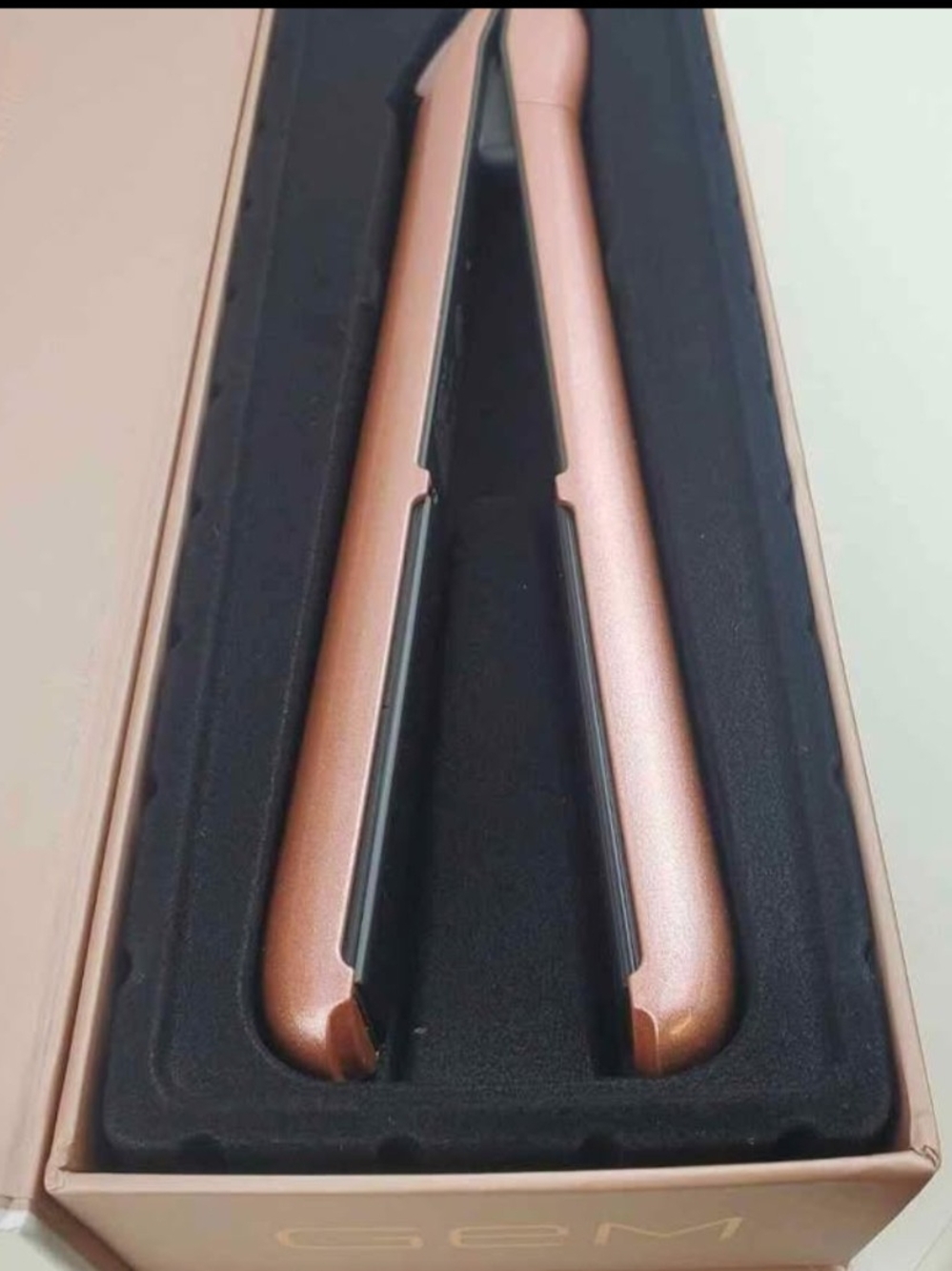 Gem Rose Gold Ceramic Flat Iron Hair Straightener